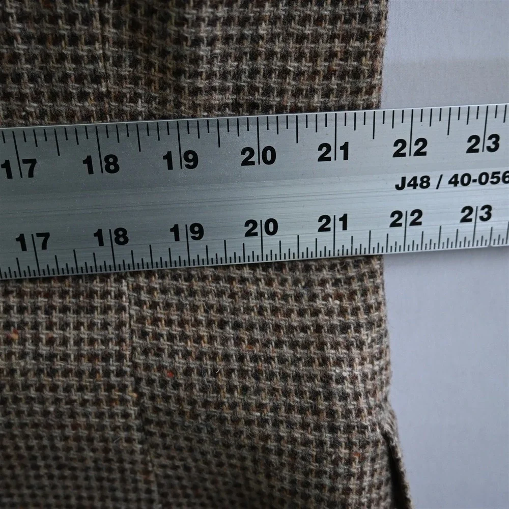 Vtg Levis 44R Brown‎ Blanketweave Tweed 100% Wool Mens Blazer Sport Coat Jacket - Picture 8 of 12
